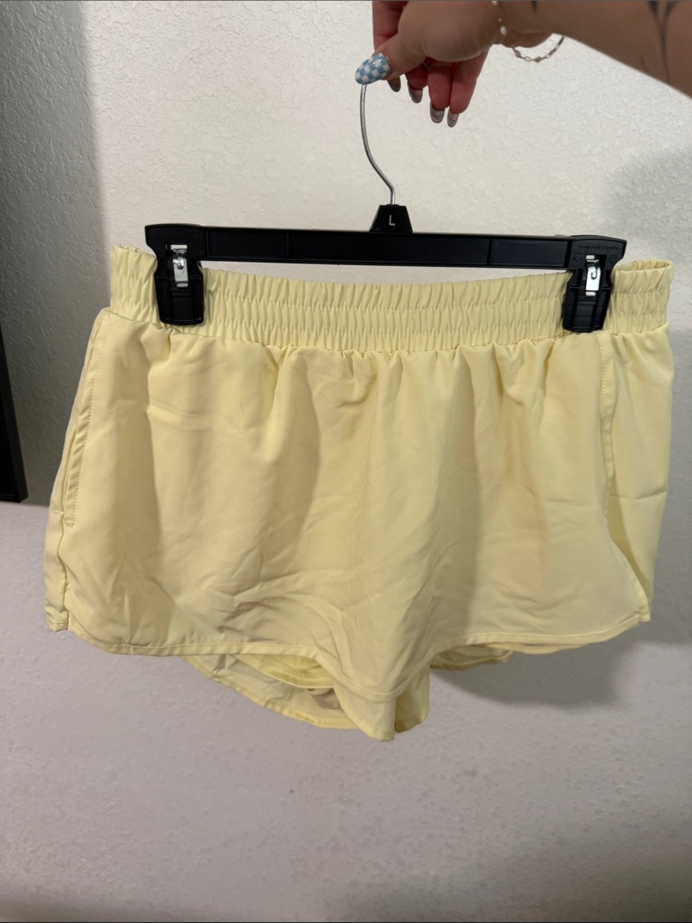 Marika Pale Yellow Athletic Skort Shorts